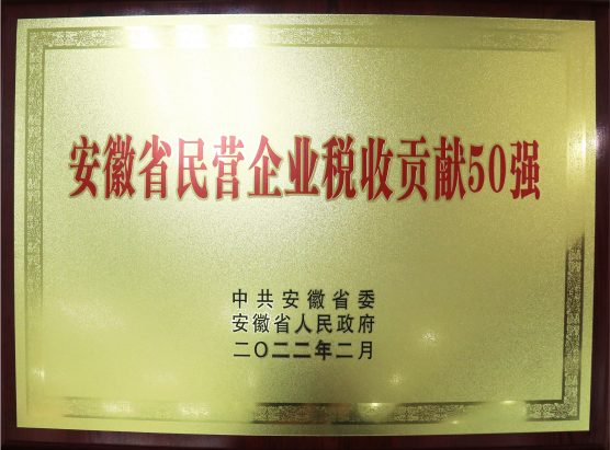 理士蓄電池入選“安徽省民營企業稅收貢獻50強”